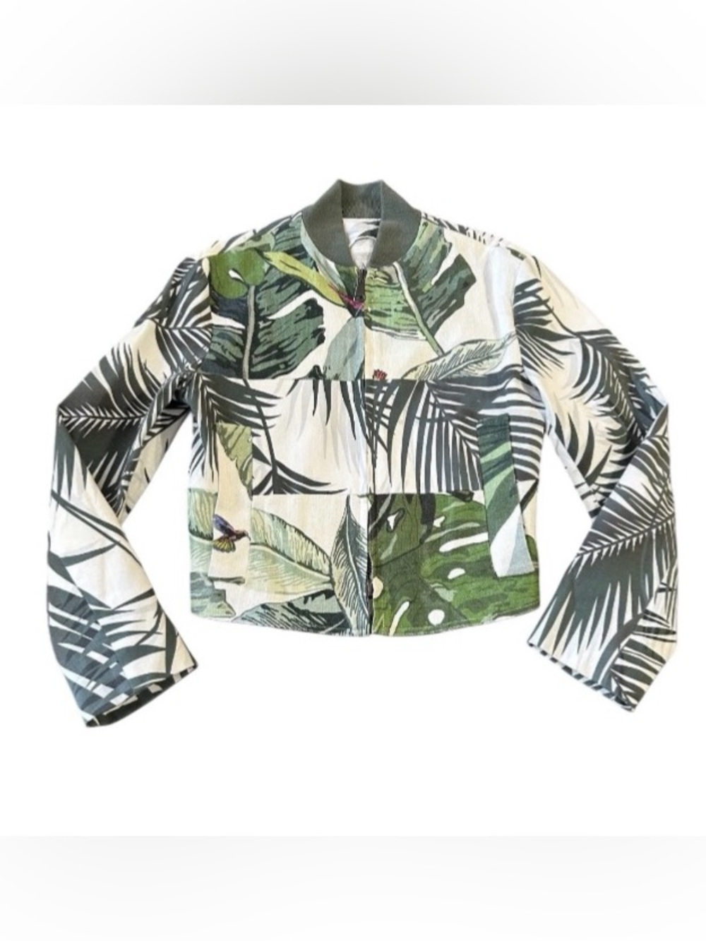 Max Mara Ready To Wear Collection Leaf Print Jacket Linen Women’s 2 Vogue Luxury